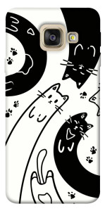 Чохол Чорно-білі коти для Galaxy A5 (2017)