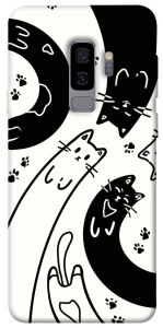 Чехол Черно-белые коты для Galaxy S9+