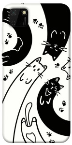 Чохол Чорно-білі коти для Huawei Y5p