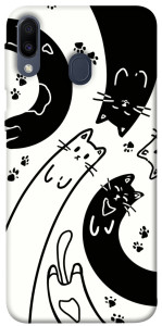 Чехол Черно-белые коты для Galaxy M20