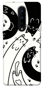 Чехол Черно-белые коты для OnePlus 8