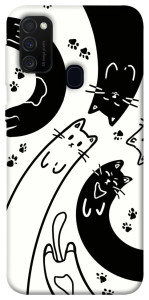 Чехол Черно-белые коты для Galaxy M30s