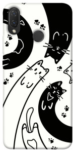 Чехол Черно-белые коты для Huawei Nova 3i