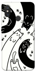 Чехол Черно-белые коты для Xiaomi Mi 8