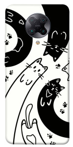 Чехол Черно-белые коты для Xiaomi Redmi K30 Pro