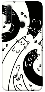 Чехол Черно-белые коты для Oppo A31