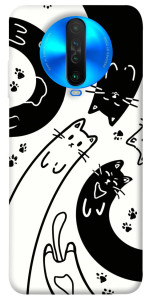 Чохол Чорно-білі коти для Xiaomi Poco X2