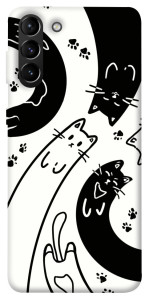 Чохол Чорно-білі коти для Galaxy S21+