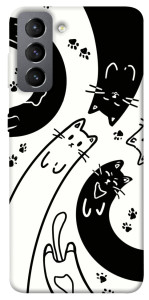 Чехол Черно-белые коты для Galaxy S21 FE