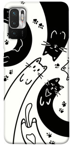 Чехол Черно-белые коты для Xiaomi Redmi Note 10 5G