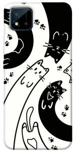 Чохол Чорно-білі коти для Realme C11 (2021)