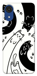 Чехол Черно-белые коты для Galaxy A03 Core