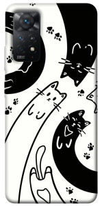 Чехол Черно-белые коты для Xiaomi Redmi Note 11 Pro 5G