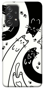 Чохол Чорно-білі коти для Galaxy A52s