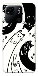 Чехол Черно-белые коты для Xiaomi Redmi 10A