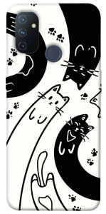 Чехол Черно-белые коты для OnePlus Nord N100