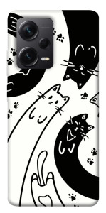 Чехол Черно-белые коты для Xiaomi Redmi Note 12 Pro 5G
