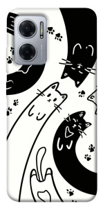 Чехол Черно-белые коты для Xiaomi Redmi Note 11E