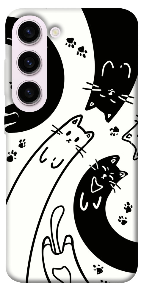 Чохол Чорно-білі коти для Galaxy S23+
