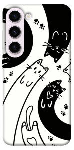 Чехол Черно-белые коты для Galaxy S23+