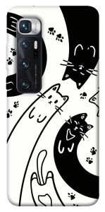 Чехол Черно-белые коты для Xiaomi Mi 10 Ultra