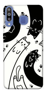 Чохол Чорно-білі коти для Galaxy M30