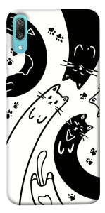 Чехол Черно-белые коты для Huawei Y6 Pro (2019)