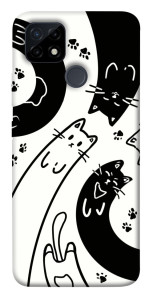 Чехол Черно-белые коты для Realme C12