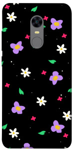 Чехол Цветы и лепестки для Xiaomi Redmi Note 5 (Single Camera)