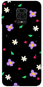 Чехол Цветы и лепестки для Xiaomi Redmi Note 9 Pro