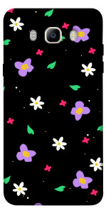 Чехол Цветы и лепестки для Galaxy J7 (2016)