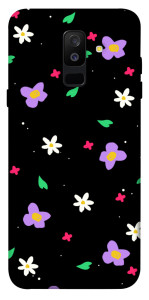 Чехол Цветы и лепестки для Galaxy A6 Plus (2018)