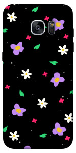 Чехол Цветы и лепестки для Galaxy S7 Edge