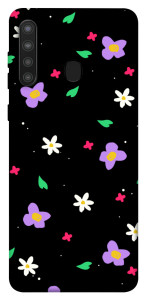 Чехол Цветы и лепестки для Galaxy A21