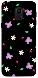 Чехол Цветы и лепестки для Galaxy J6 (2018)