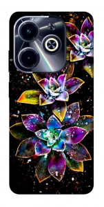 Чехол Flowers on black для Infinix Hot 40i