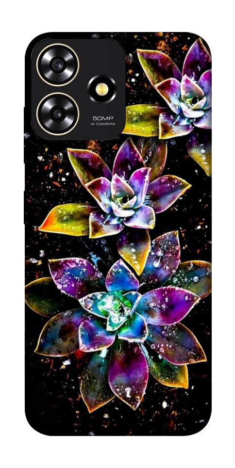 Чехол Flowers on black для ZTE Blade A73 4G