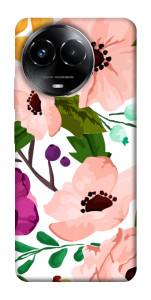 Чехол Акварельные цветы для Realme C67 4G