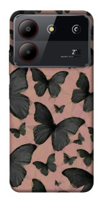 Чехол Порхающие бабочки для ZTE Blade A54 4G