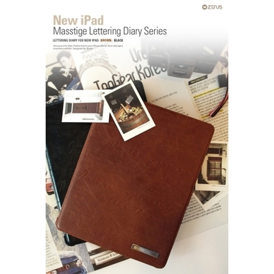 Кожаный чехол (2 цвета) Zenus Masstige Lettering Diary Series для New iPad 3 / iPad 2