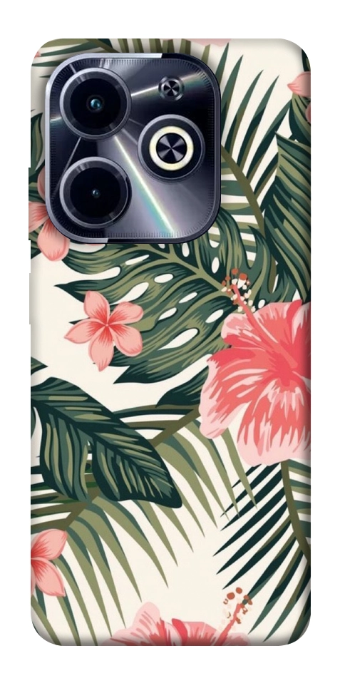 Чехол Tropic flowers для Infinix Hot 40i