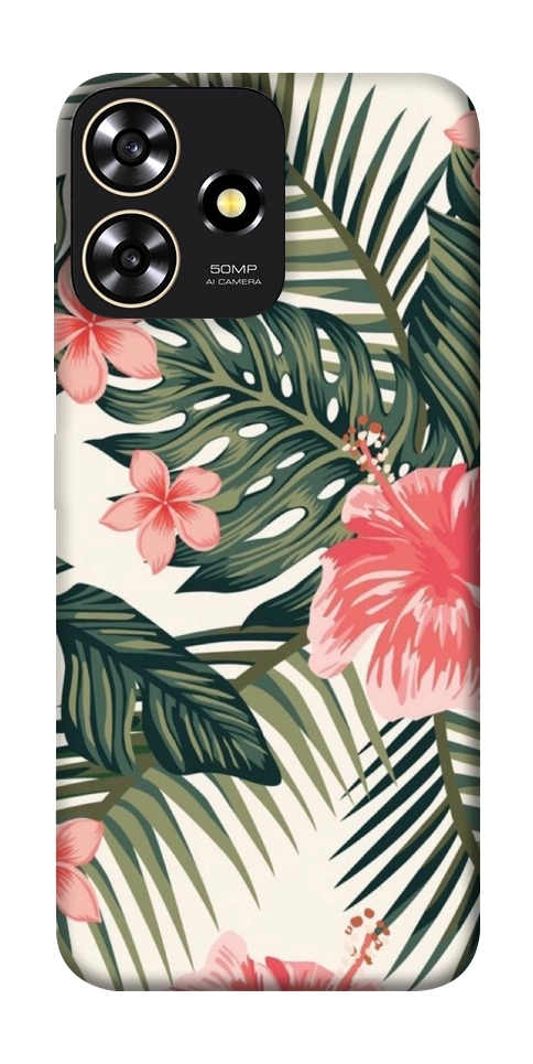 Чехол Tropic flowers для ZTE Blade A73 4G