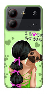 Чехол Love my dog для ZTE Blade A54 4G