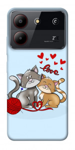 Чехол Два кота Love для ZTE Blade A54 4G