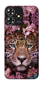 Чехол Леопард в цветах для ZTE Blade A73 4G
