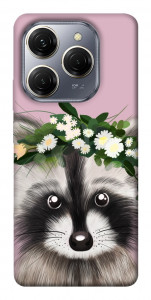 Чехол Raccoon in flowers для TECNO Spark 20 Pro