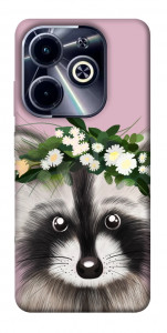 Чехол Raccoon in flowers для Infinix Hot 40i