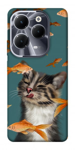 Чехол Cat with fish для Infinix Hot 40