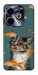 Чохол Cat with fish для Infinix Hot 40i