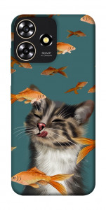 Чохол Cat with fish для ZTE Blade A73 4G